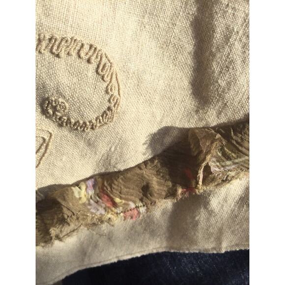 J.Jill linen skirt womens 6P 6 fairy goblincore beige ruffle gypsy asymmetrical - Picture 10 of 12